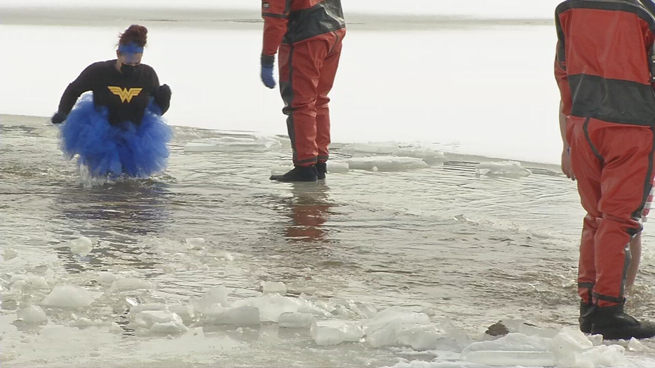 The 23rd annual Polar Plunge was held Saturday, Feb. 20, 2021 at Deam Lake in Clark County, Ind.